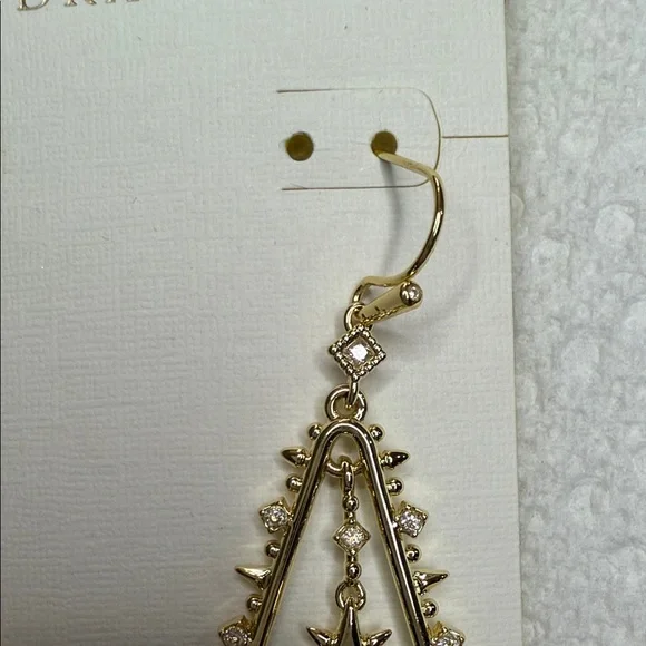 Kendra Scott Gold Geometric Earrings - Picture 7 of 8